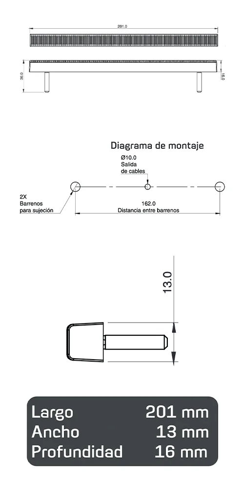 faros laterales diagrama series PL-170bb-sm