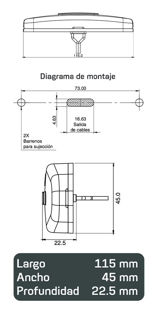 faros laterales diagrama series PL-183