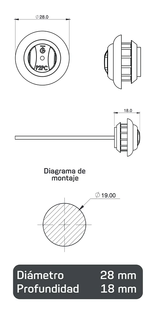 faros laterales diagrama series PL-240hu