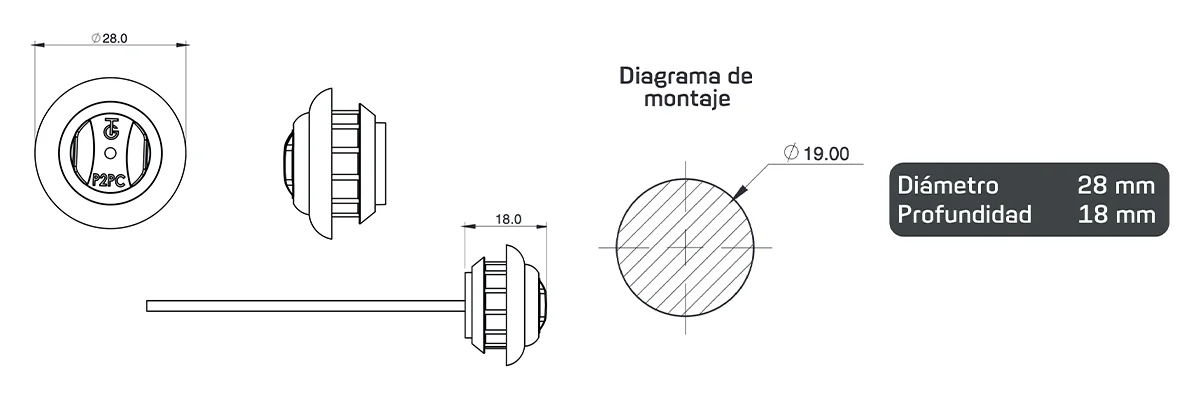 faros laterales diagrama series PL-240HU