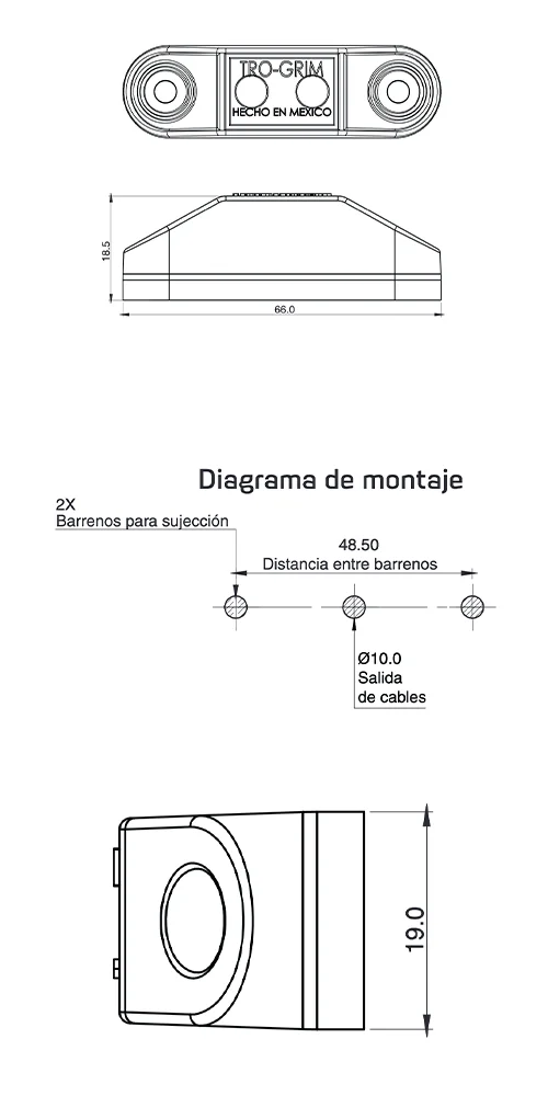 faros laterales diagrama series PL-35sb-sm