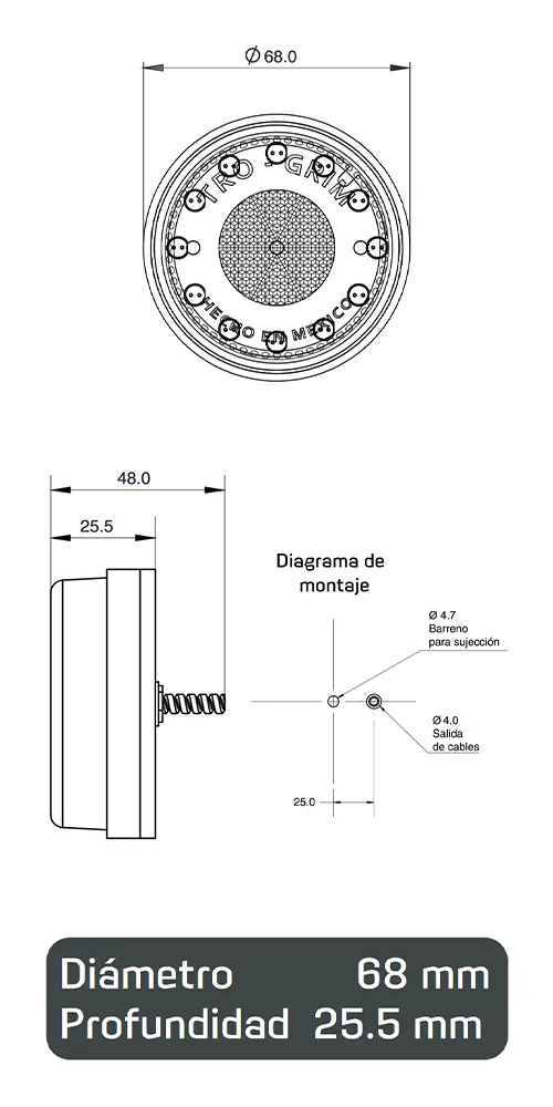 Trogrim faros montaje SERIES PL-156BN-N-AY