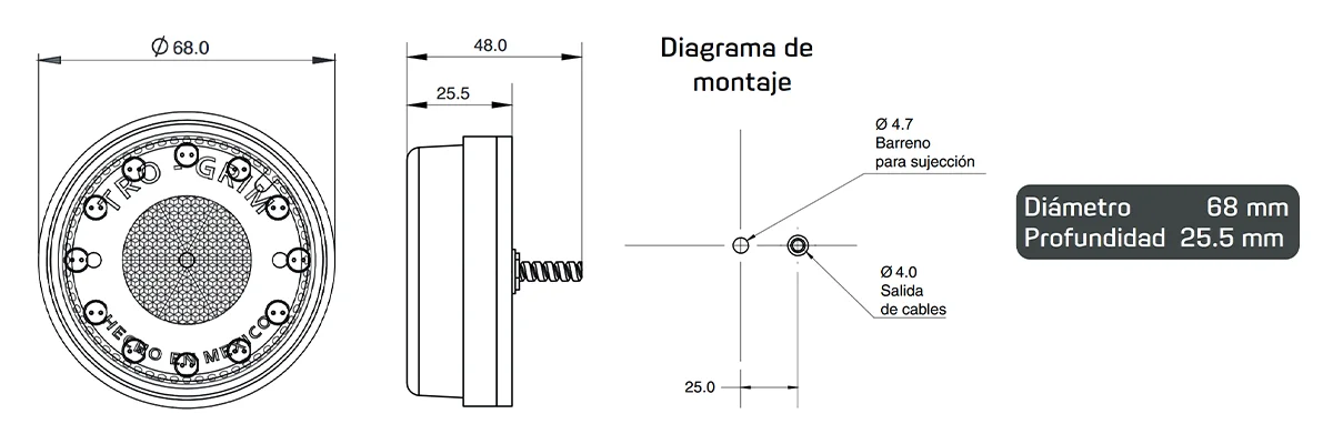 Trogrim faros montaje SERIES PL-156BN-N-AY