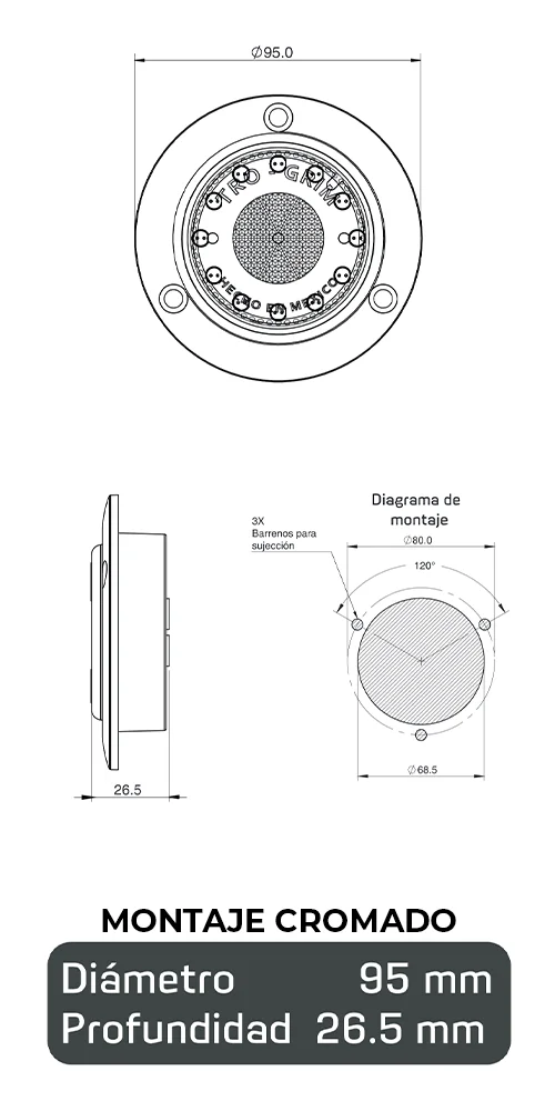 Trogrim faros montaje SERIES PL-242CR-12