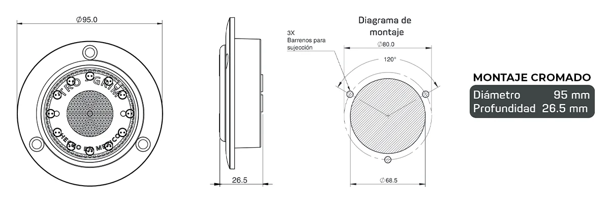 Trogrim faros montaje SERIES PL-242CR-12