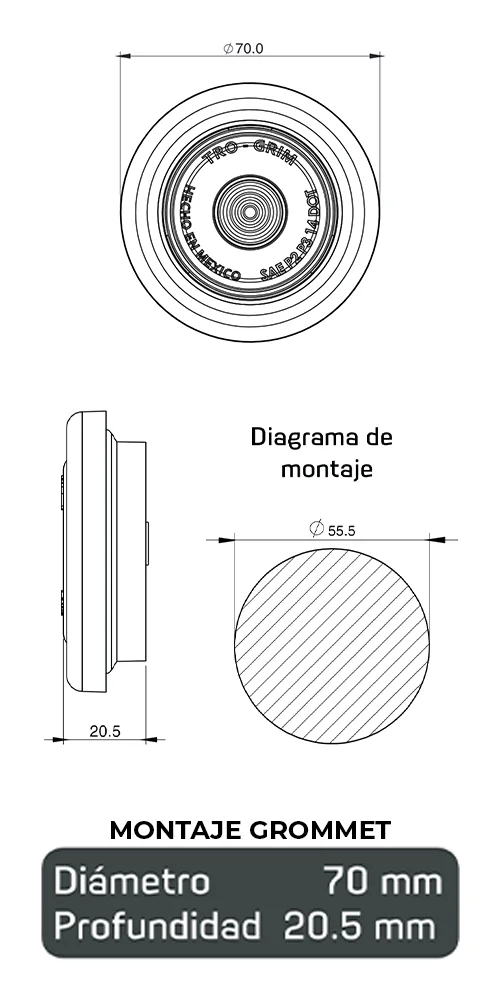 Trogrim faros diagrama series PL-341