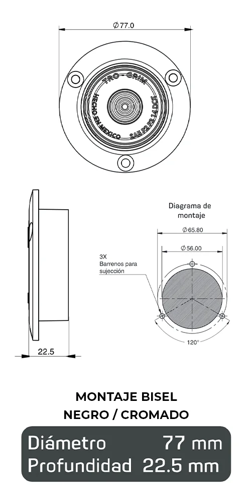 Trogrim faros diagrama series PL-341