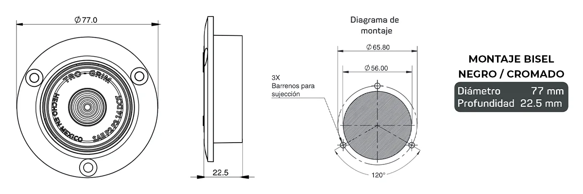 Trogrim faros diagrama series PL-241-SM1