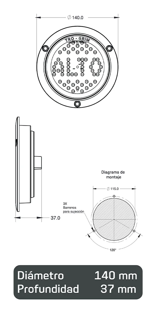 Trogrim faros DIAGRAMA SERIES PL-243CR-21