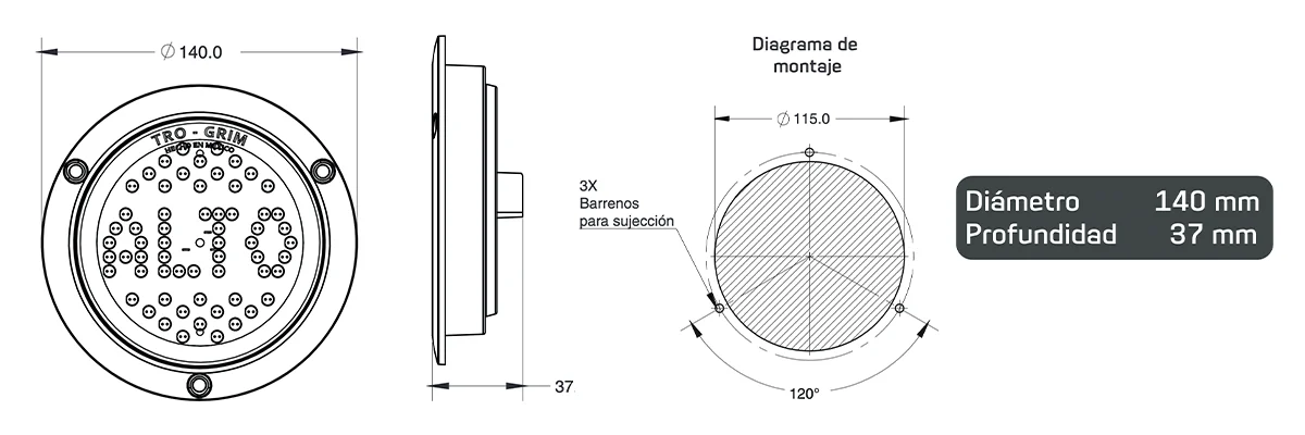 Trogrim faros DIAGRAMA SERIES PL-243CR-21