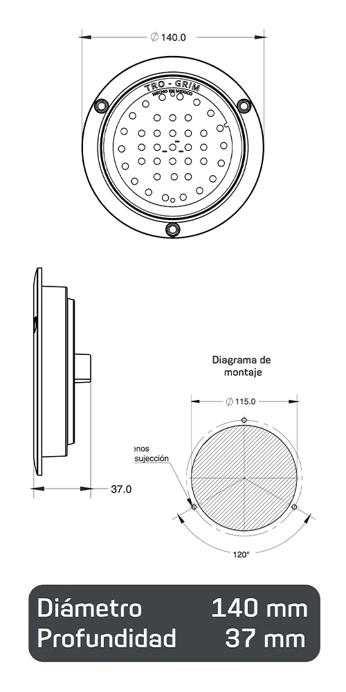 Trogrim faros DIAGRAMA SERIES PL-243CR-22