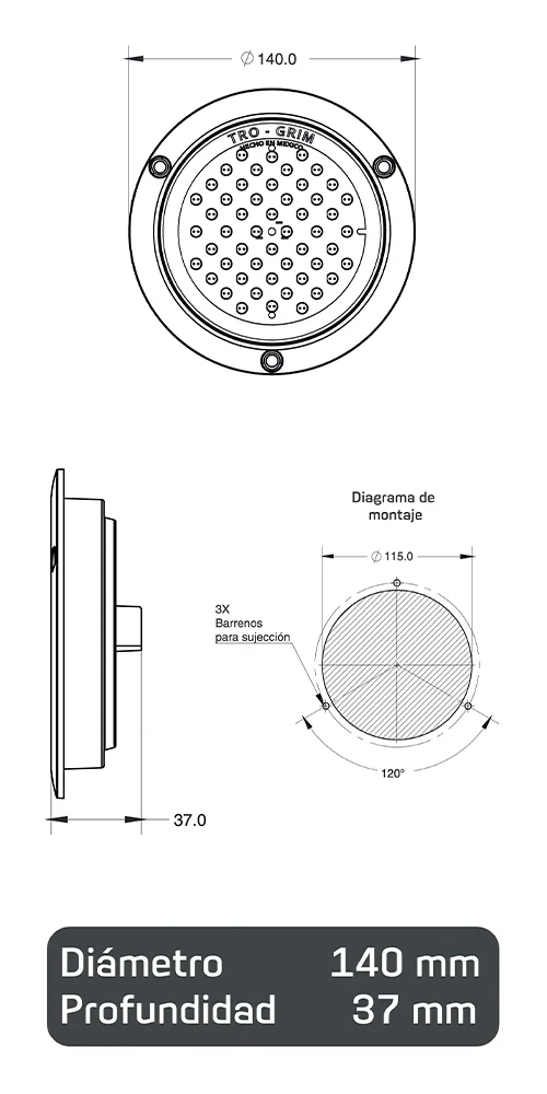 Trogrim faros DIAGRAMA SERIES PL-243CR-23