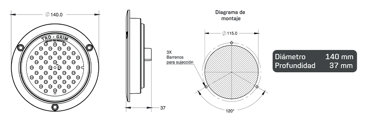 Trogrim faros DIAGRAMA SERIES PL-243CR-23