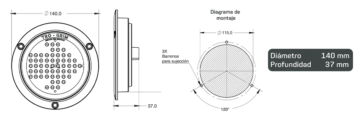 Trogrim faros DIAGRAMA SERIES PL-243CR flechas