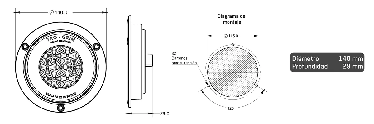 Trogrim faros DIAGRAMA SERIES SERIES PL-343CR-MF-R