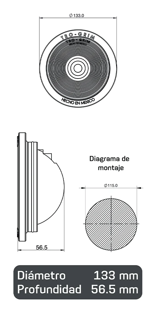 TroGrim Línea de focos P-243hu