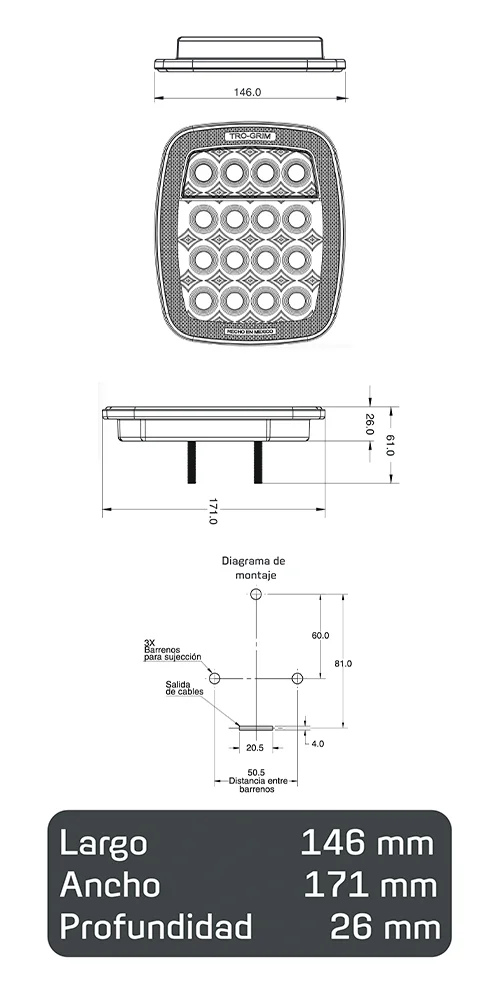 Trogrim faros Traseros SERIES PL-cj