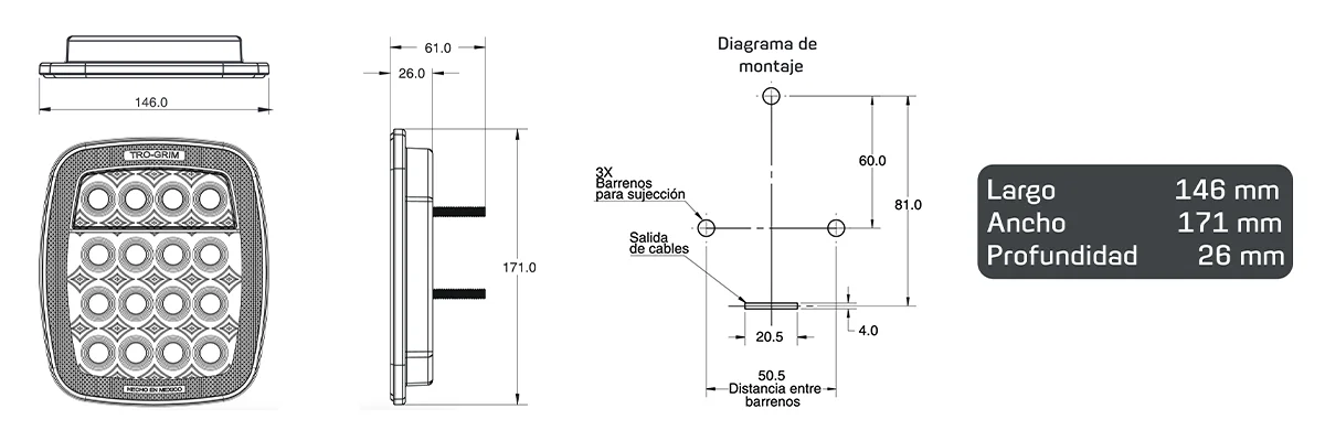 Trogrim faros Traseros SERIES PL-cj