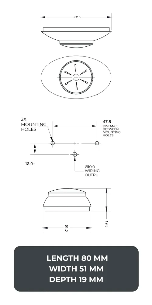 faros laterales diagrama series PL-10BN-SM-B