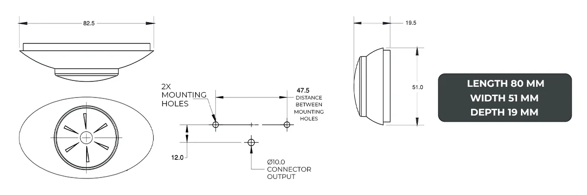 faros laterales diagrama series PL-10BN-SM-B