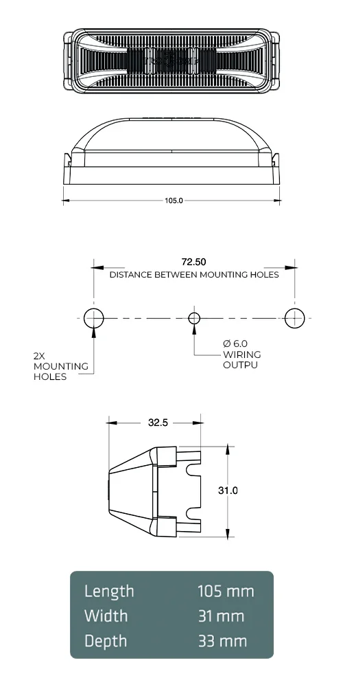 faros laterales diagrama series PL-153