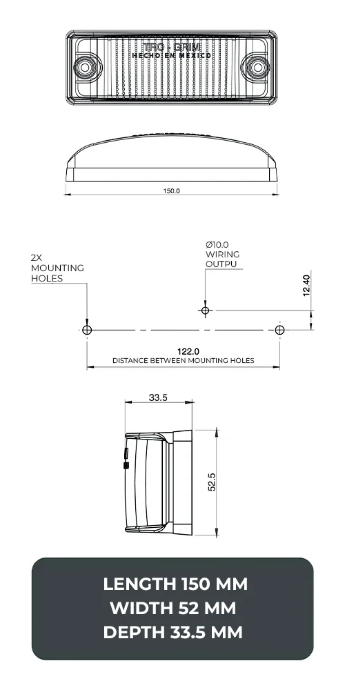 faros laterales diagrama series PL-154