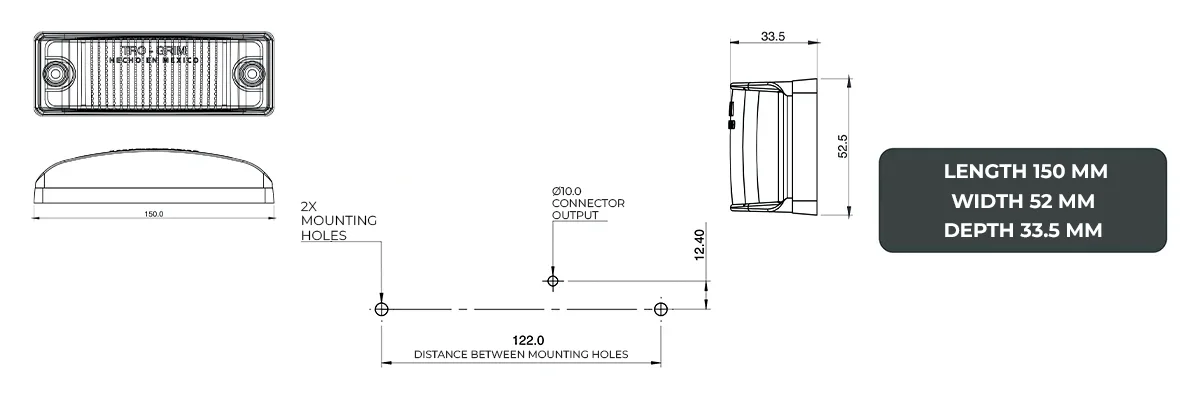 faros laterales diagrama series PL-154