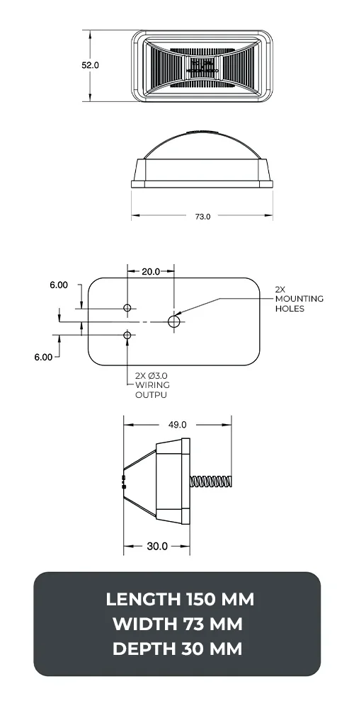 faros laterales diagrama series PL-157