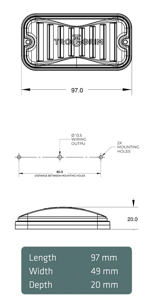 faros laterales diagrama series PL-162