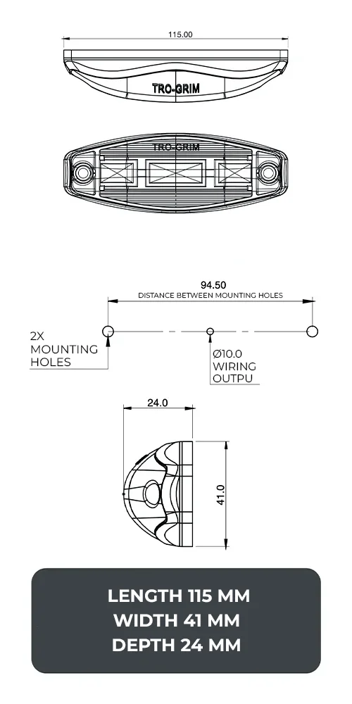 faros laterales diagrama series PL-164bb-ay