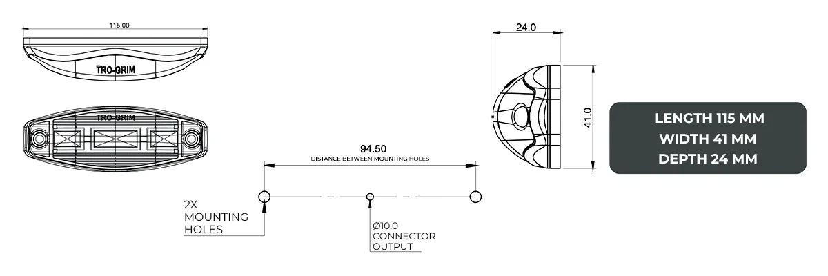 faros laterales diagrama series PL-164BB-AY