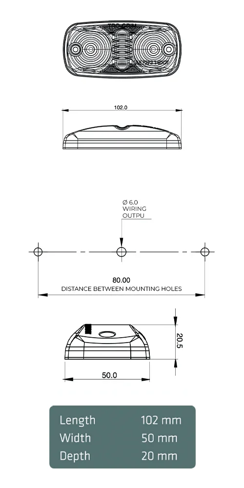 faros laterales diagrama series PL-168