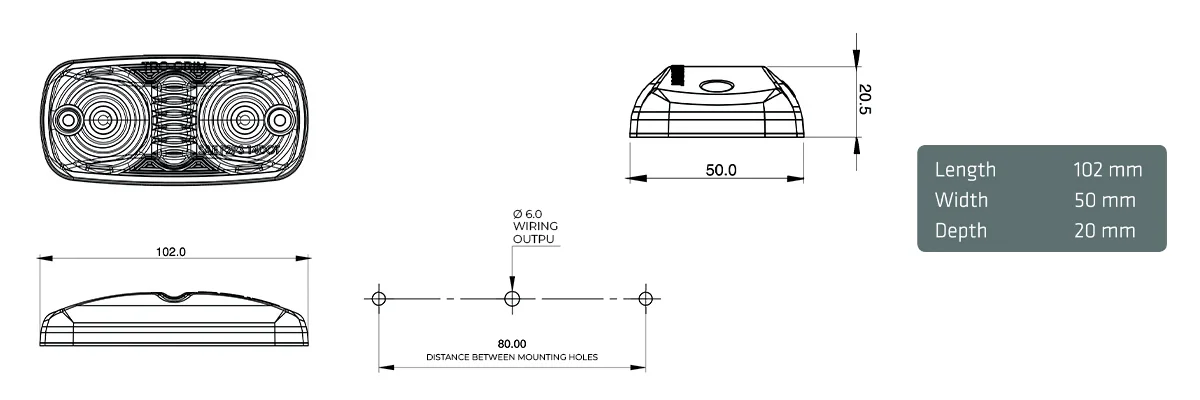 faros laterales diagrama series PL-168