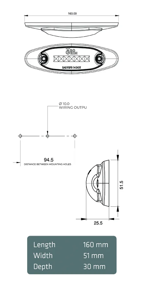 faros laterales diagrama series PL-173