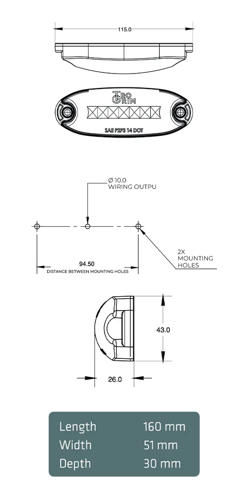 faros laterales diagrama series PL-173