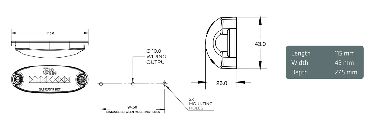 faros laterales diagrama series PL-173