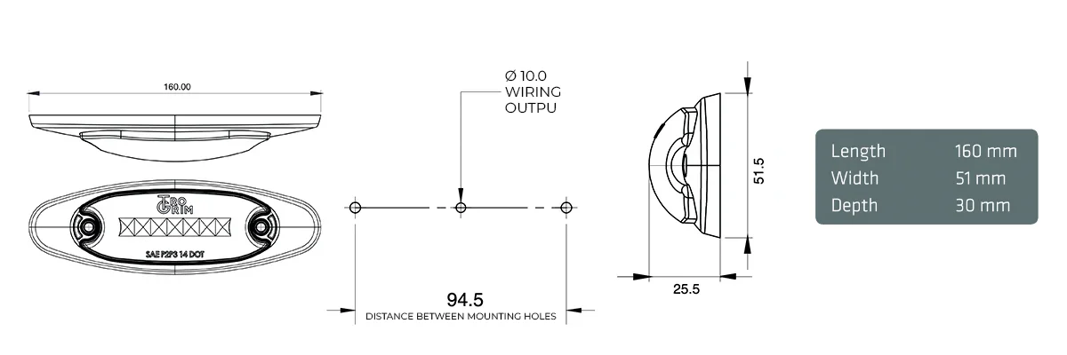 faros laterales diagrama series PL-173