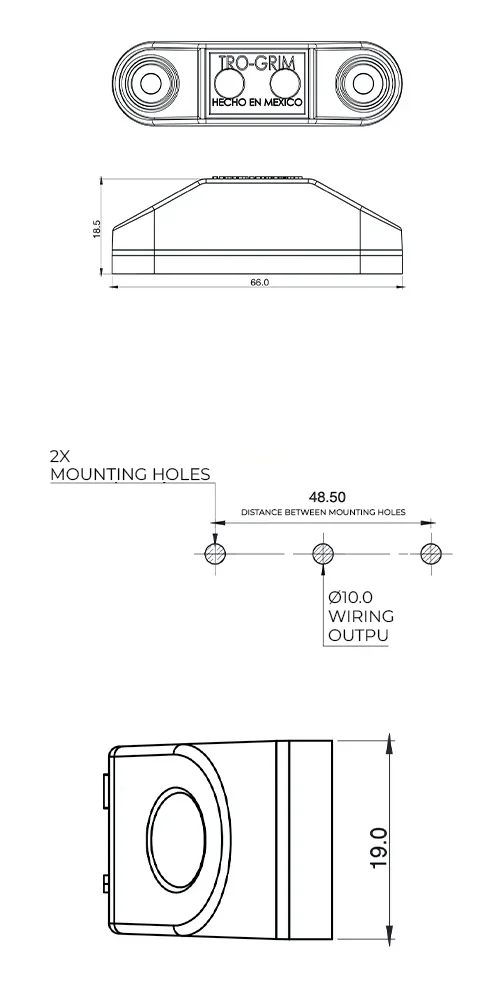 faros laterales diagrama series PL-35sb-sm