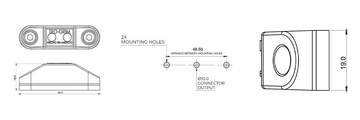 faros laterales diagrama series PL-35SB-SM