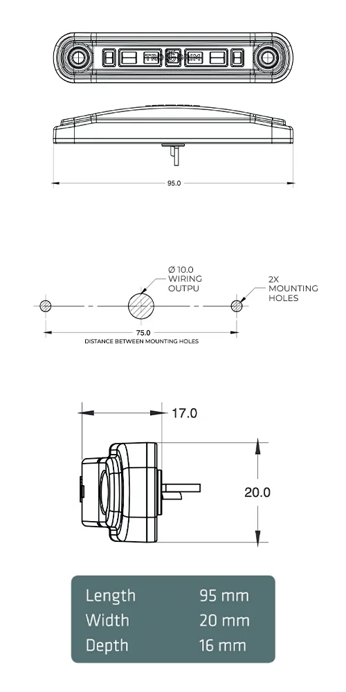 faros laterales diagrama series PL-60