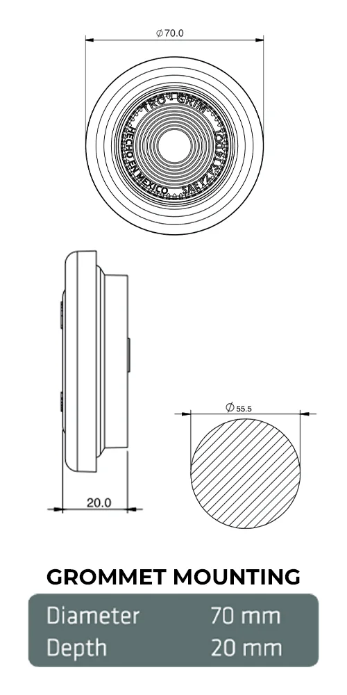 Trogrim faros diagrama series PL-241-SM