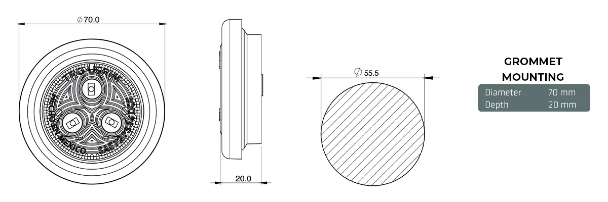 Trogrim faros diagrama series PL-241-SM