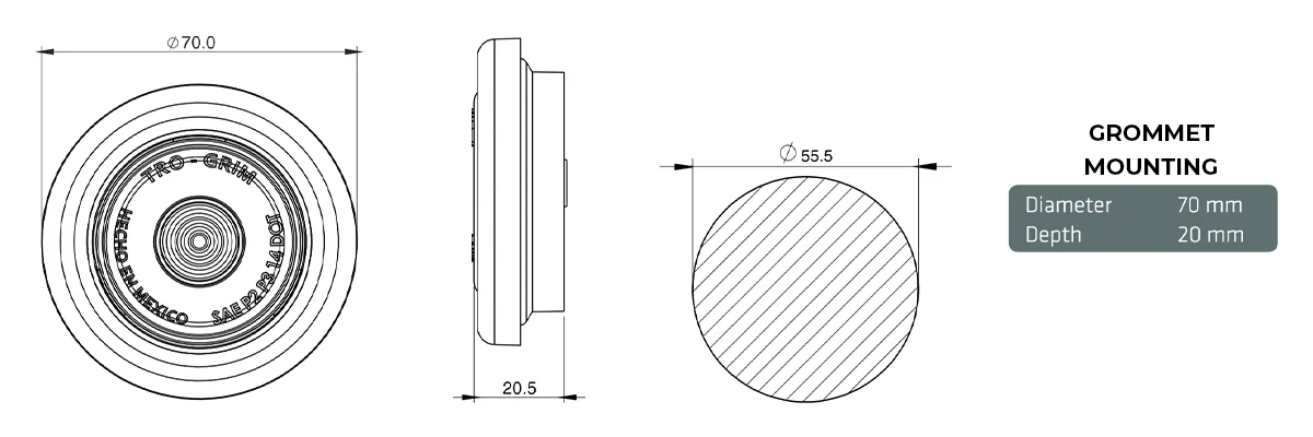 Trogrim faros diagrama series PL-241-SM