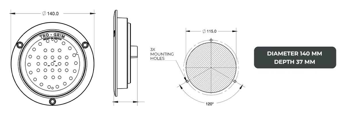 Trogrim faros DIAGRAMA SERIES PL-243CR-22