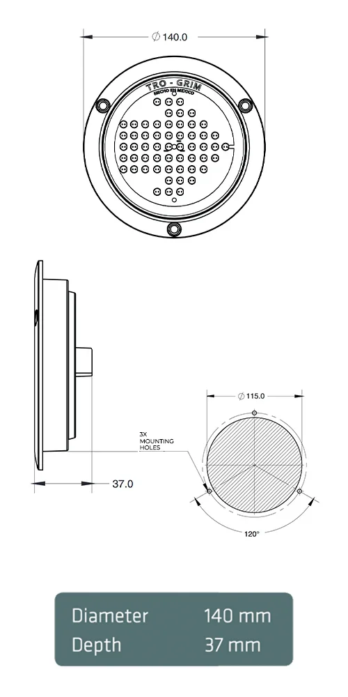 Trogrim faros DIAGRAMA SERIES PL-243CR flechas