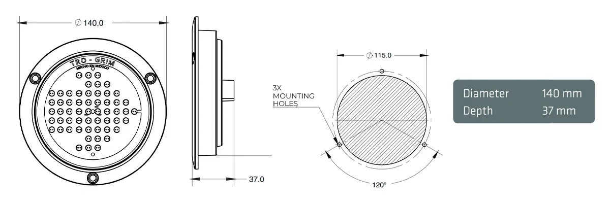 Trogrim faros DIAGRAMA SERIES PL-243CR flechas