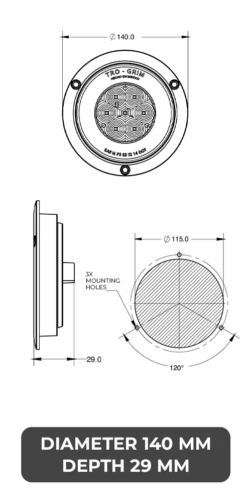 Trogrim faros DIAGRAMA SERIES PL-343CR-MF-D